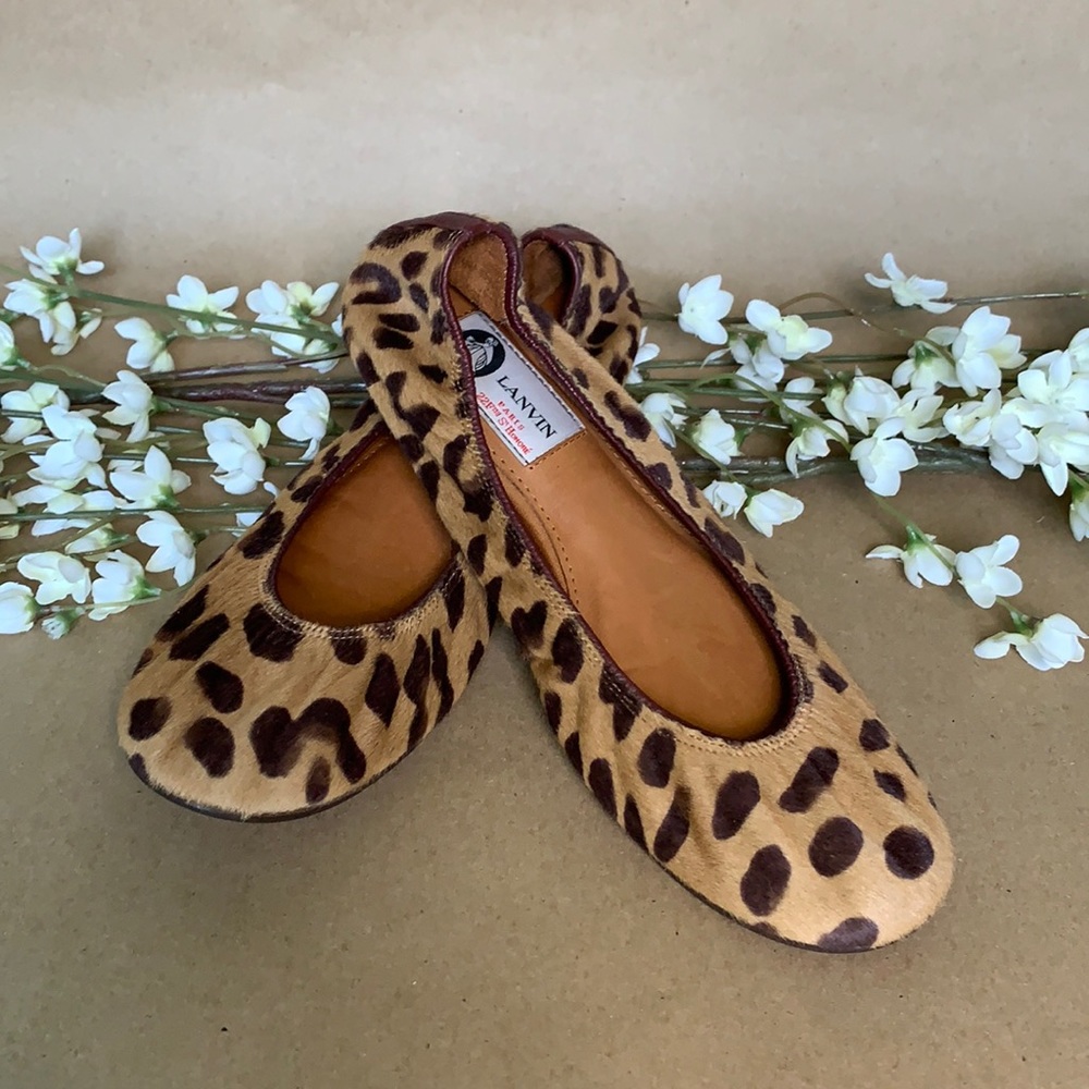 LANVIN Leather Ballerina Flats